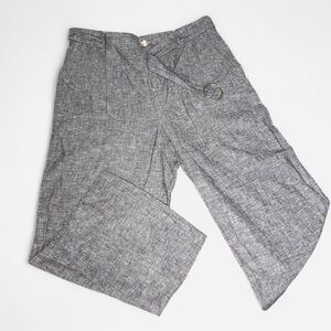 Philosophy‎ Republic Clothing Grey Linen Blend Cropped Pants Women Size XL